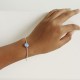 Blue Opal Silver Bangle Blue Opal Silver Bangle