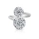 Double Glitz Crystals Silver Ring Double Glitz Crystals Silver Ring