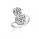Double Glitz Crystals Silver Ring Double Glitz Crystals Silver Ring