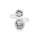 Double Glitz Crystals Silver Ring Double Glitz Crystals Silver Ring