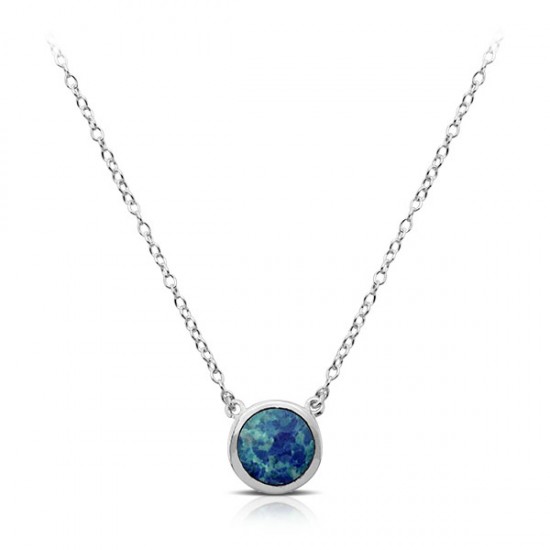 Opal Silver Necklace Opal Silver Necklace