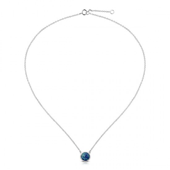 Opal Silver Necklace Opal Silver Necklace